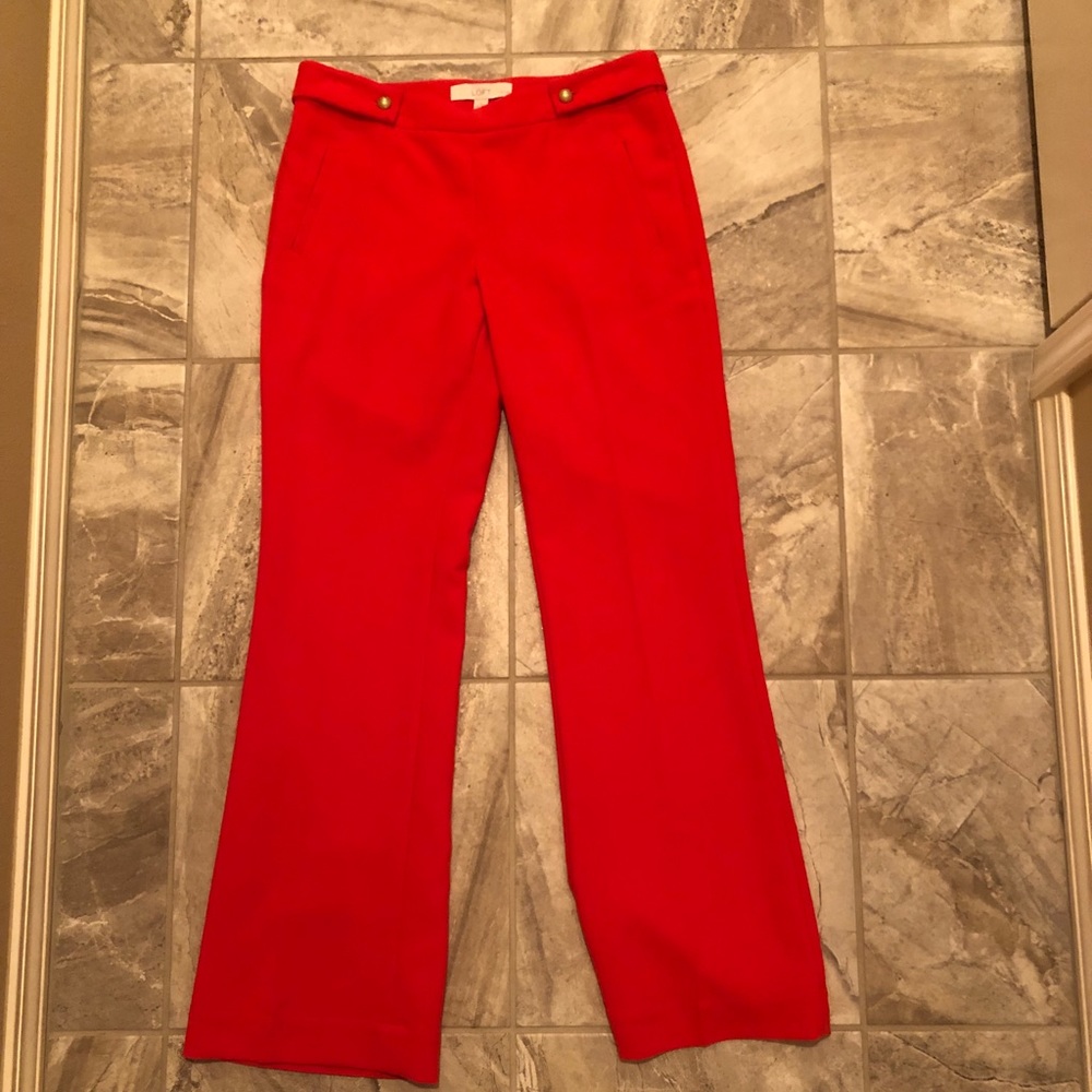Loft red dress pants size 4P